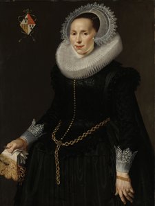 Johanna Le Maireの肖像、Pieter van Sonの妻、c.1622-29（パネルに油彩）