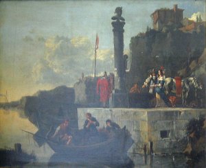 イタリアの港 作： Nicolaes Berchem