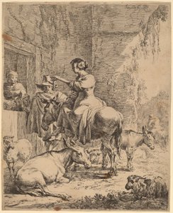 旅館前の休憩。 作： Nicolaes Berchem