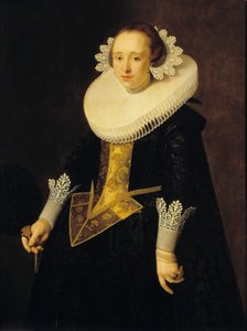 22 歳の女性の肖像、1628 年。 作： Nicolaes Eliasz. Pickenoy