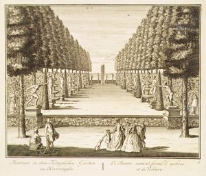 樹木や生垣の自然な演出（彫刻） 作： Nicolaes Jansz  Visscher