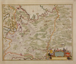 1745年のアトラスからのロシアと東ヨーロッパの地図
