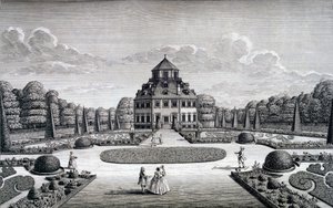 フリデンルンドの家と庭園の眺め 作： Nicolaes Jansz Visscher