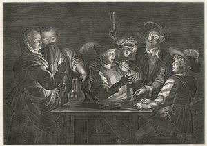 旅館での喫煙と飲酒の男性 作： Nicolaes Lauwers