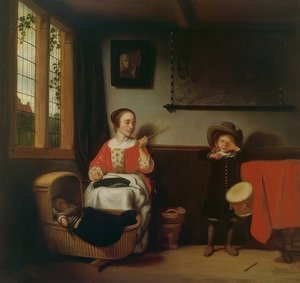 いたずらドラマー 作： Nicolaes Maes