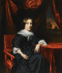 黒のドレスを着た女性の肖像 作： Nicolaes Maes