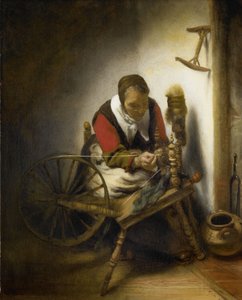 スピナー、壁にぶら下がっているニディノディ 作： Nicolaes Maes