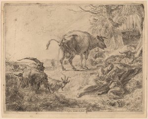 牛の放尿 作： Nicolaes Pietersz Berchem