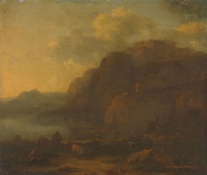イタリアの風景 作： Nicolaes Pietersz Berchem
