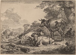 牛の休息 作： Nicolaes Pietersz Berchem