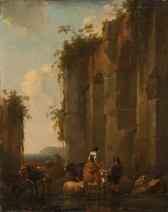 イタリアの遺跡 作： Nicolaes Pietersz Berchem