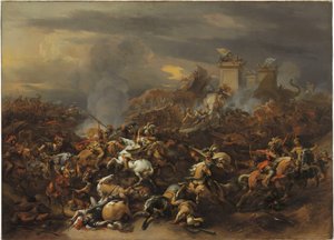 アレクサンダーとポーラスの戦い 作： Nicolaes Pietersz. Berchem
