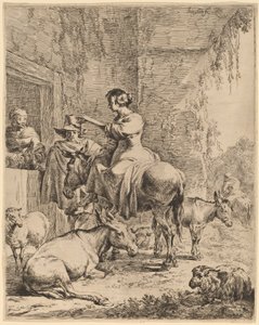 旅館前の休息 作： Nicolaes Pietersz Berchem