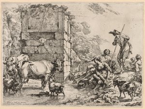 じょうろ場所。 作： Nicolaes Pietersz. Berchem
