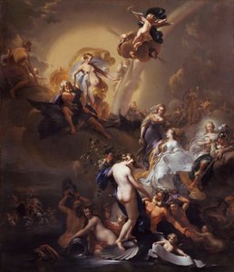 アムステルダムの拡張に関する寓話 作： Nicolaes Pieterszoon Berchem