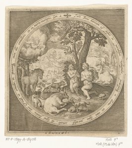 パラダイスのアダムとイブ 創造から楽園追放まで（シリーズタイトル） 作： Nicolaes de Bruyn