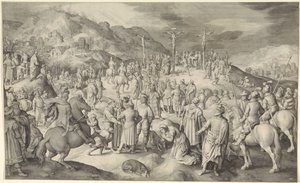 十字架上のキリスト 作： Nicolaes de Bruyn