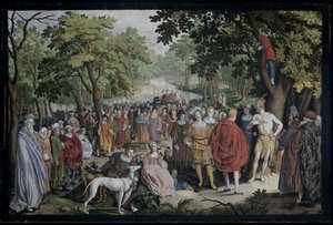 ヨルダン川岸での洗礼者ヨハネの説教 作： Nicolaes de Bruyn