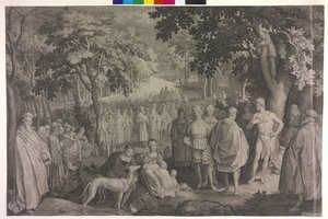 洗礼者ヨハネスの説教 作： Nicolaes de Bruyn
