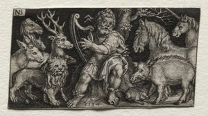 動物を魅了するオルフェウス 作： Nicolaes de Bruyn