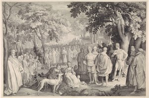 洗礼者ヨハネの説教 作： Nicolaes de Bruyn