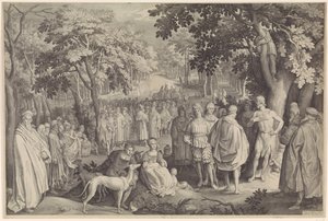 洗礼者ヨハネの説教 作： Nicolaes de Bruyn