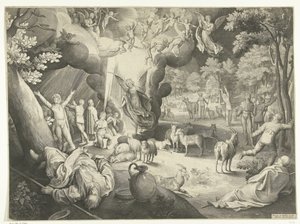 羊飼いへの告知 作： Nicolaes de Bruyn