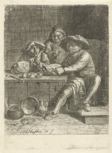 パンとテーブルで農民 作： Nicolaes van Haeften