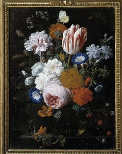 ガラスの花瓶の花 作： Nicolaes van Veerendael