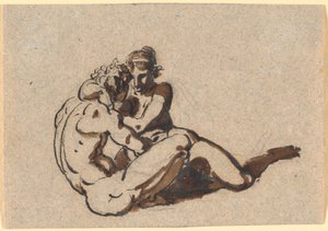 抱き合う男と女 作： Nicolai Abildgaard