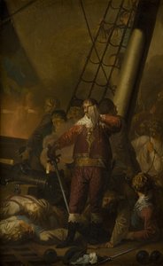 旗艦「トリニティ」に乗船するクリスチャン4世 作： Nicolai Abildgaard