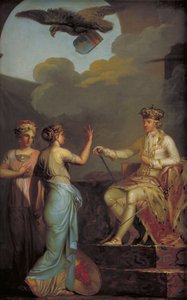 1773 年に公爵とホルスタイン王室を統合したクリスチャン 7 世 作： Nicolai Abildgaard