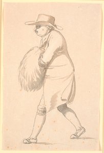 似顔絵、おそらくミュンター教授が左に歩いて、袖の手で歩いている 作： Nicolai Abildgaard