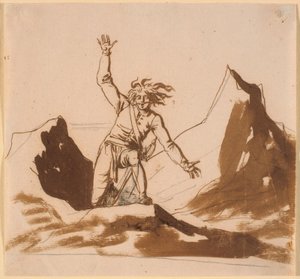 ニールス・クリムが再びノルウェーの岩に現れる 作： Nicolai Abildgaard