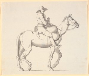 通りから死んだ猫を集めるときの馬に乗った熊手 作： Nicolai Abildgaard