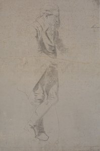 約からの衣装で立っている男。 1770年。 作： Nicolai Abildgaard
