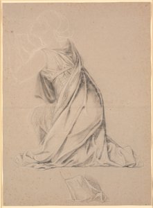 Christiansborg のクリスチャン I の絵のホルスタインを象徴するひざまずく人物の習作 作： Nicolai Abildgaard