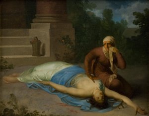 瀕死のメッサリナとその母 作： Nicolai Abildgaard