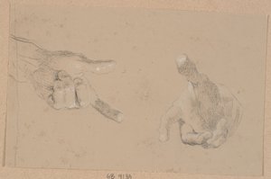 片手の 2 つの研究 作： Nicolai Abildgaard