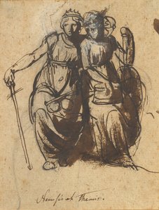 ネメシスとテミス、18 世紀半ばから 19 世紀初頭。 作： Nicolai Abraham Abildgaard