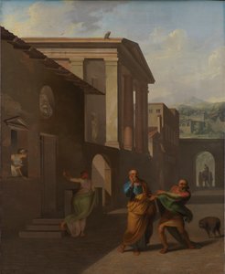 アンドロスから女の子を離れる助産師 作： Nicolai Abraham Abildgaard