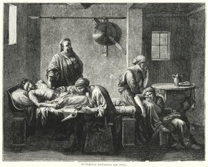 遺言書を作成するエウデミダス（彫刻 作： Nicolas (after) Poussin