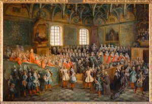 1723年2月22日、国会で開催された宮廷会議（Lit de Justice） ...