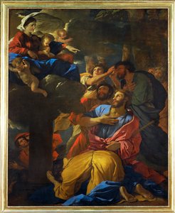 Apparition de la Vierge a Saint Jaques le Majeur - 長老聖ヤコブに現れる聖母;1629-1630 ... 作： ニコラ (所属) プッサン