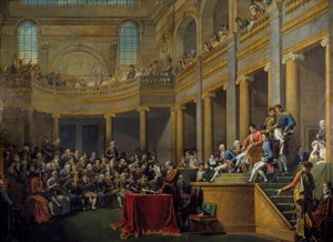 1808年にリヨンのcomitiaで開催されたCisalpineRepublic会議の領事館 作： Nicolas Andre Monsiau