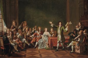 モリエールがニノン・ド・ランクロスの家でタルチュフを読む