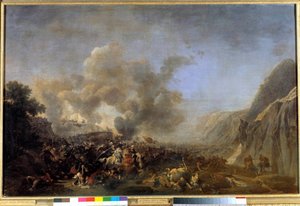 エジプトのキャンペーン（遠征）（1798-1801年）。"ナザレの戦い、1799年8月4日、アブランテス公爵（1771-1813）のジャン・アンドシュ・ジュノ将軍（ジャン・アンドシュ）が勝利した" ニコラ・トーネイ（1755-1830）の絵画 19世紀 Sun.0,92x1,39 m versailles, muse