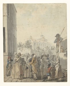 広場の人形劇 作： Nicolas Antoine Taunay