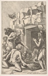 1541 年、ラファエロにちなんで、リンボにいるキリスト。 作： Nicolas Beatrizet