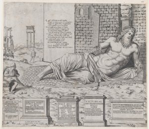 ローマの素晴らしさの鏡：マルフォリウス、1550年、1550年。 作： Nicolas Beatrizet.